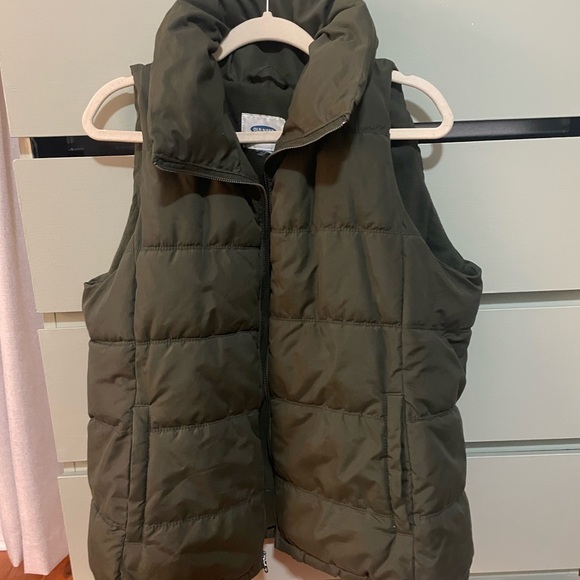 Hunter Green Fleece Lined Vest w Zipper - Picture 2 of 4